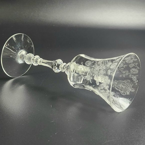 Vintage - Wine Glass Elaine Clear (Stem 3500) by CAMBRIDGE - Single - 6.5" Tall - Picture 10 of 10